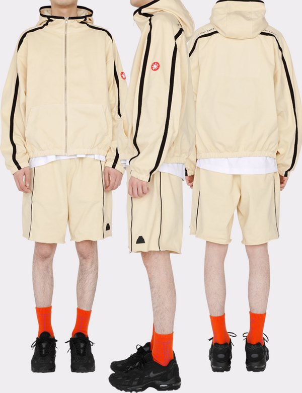OVERDYE TAPED LIGHT ZIP HOODY