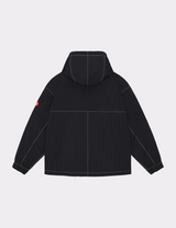 CONTRAST STITCH HOOD ZIP JACKET