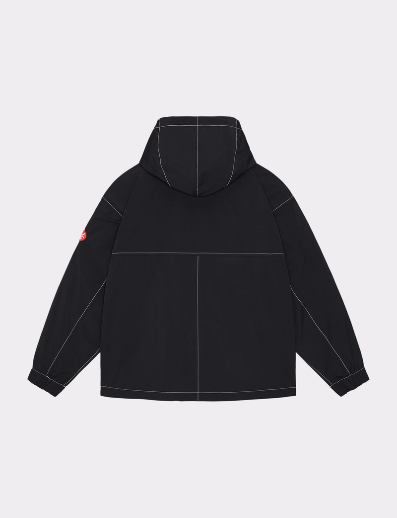 CONTRAST STITCH HOOD ZIP JACKET