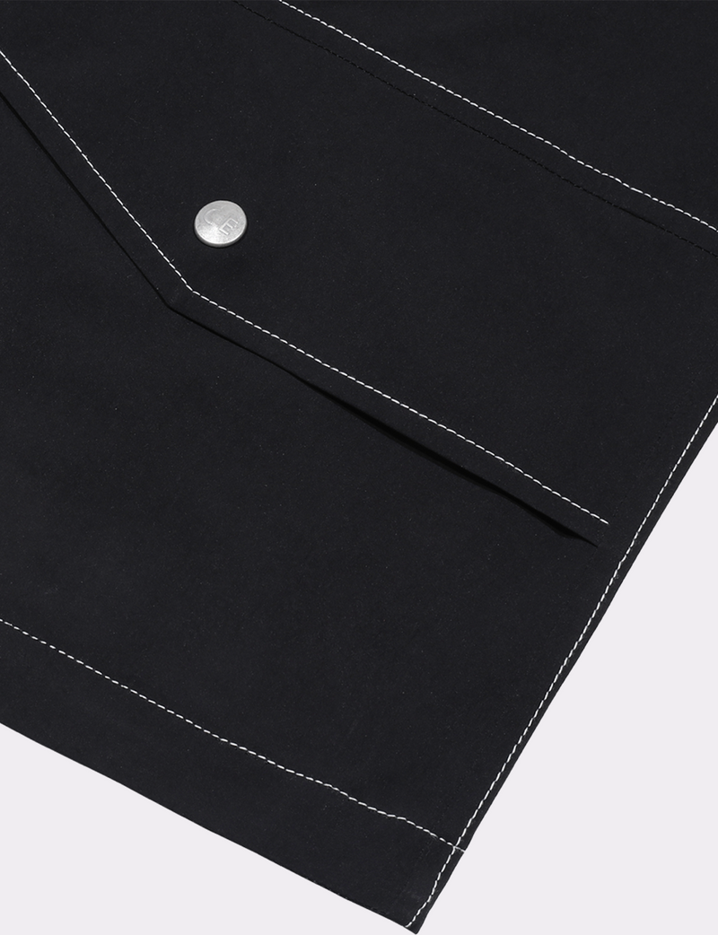CONTRAST STITCH HOOD ZIP JACKET