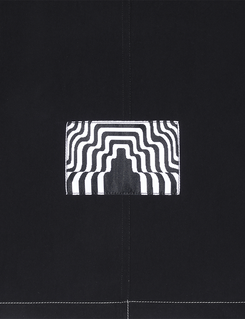 CONTRAST STITCH HOOD ZIP JACKET