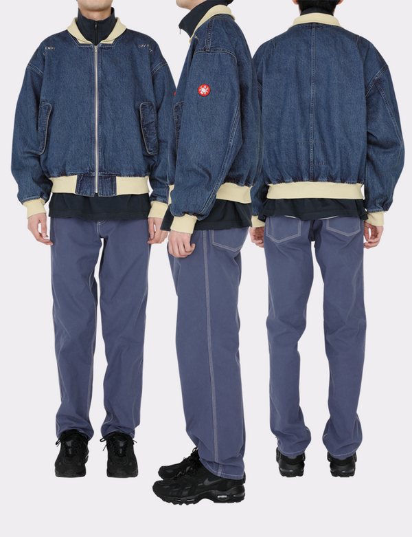WASHED DENIM ZIP JACKET