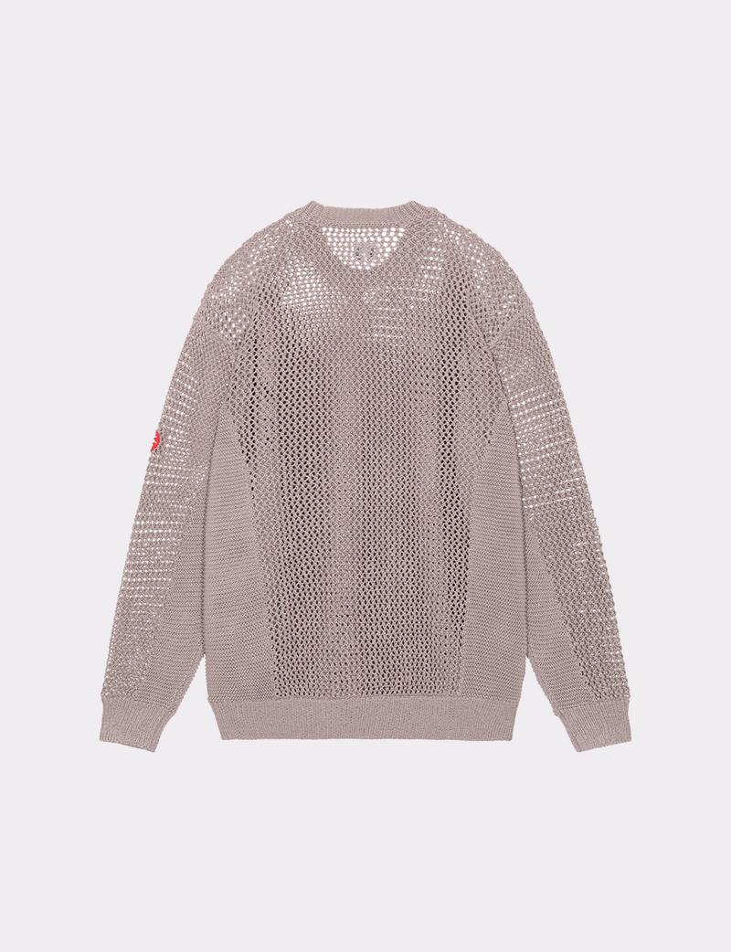 SIDE RIB LOOSE NET KNIT