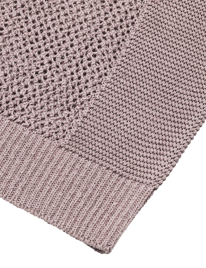SIDE RIB LOOSE NET KNIT