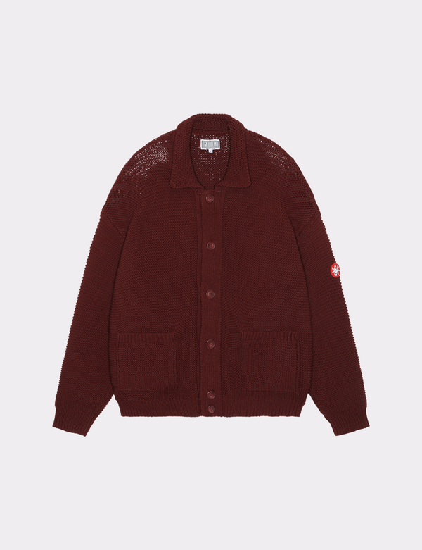 COLLARED KNIT CARDIGAN