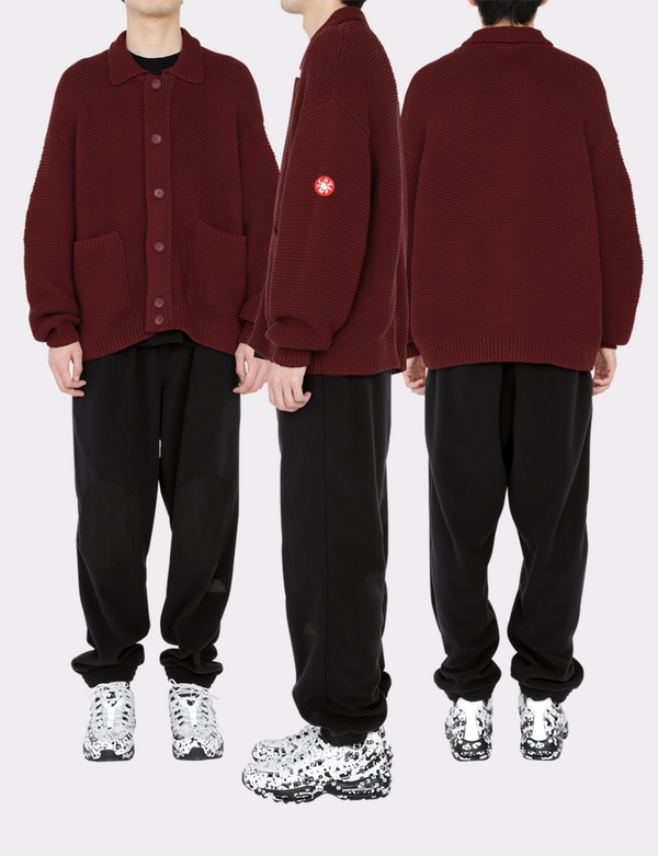 COLLARED KNIT CARDIGAN