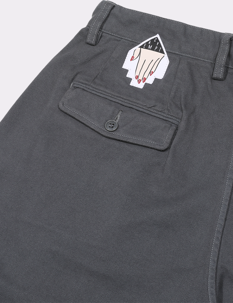 OVERDYE TWO TUCK PANTS GREY