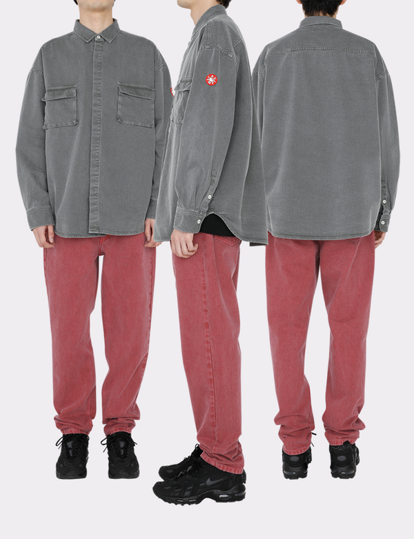 OVERDYE COLOUR DENIM BIG SHIRT