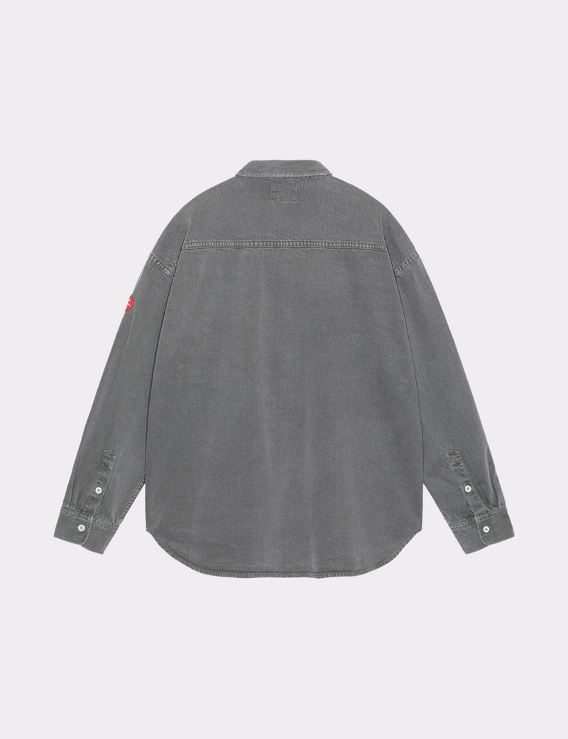 OVERDYE COLOUR DENIM BIG SHIRT
