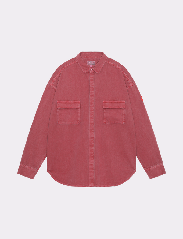 OVERDYE COLOUR DENIM BIG SHIRT