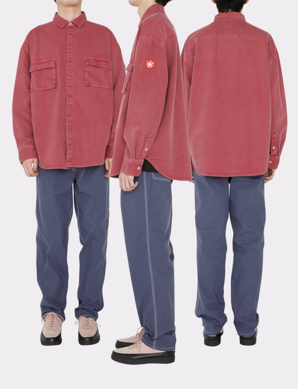OVERDYE COLOUR DENIM BIG SHIRT