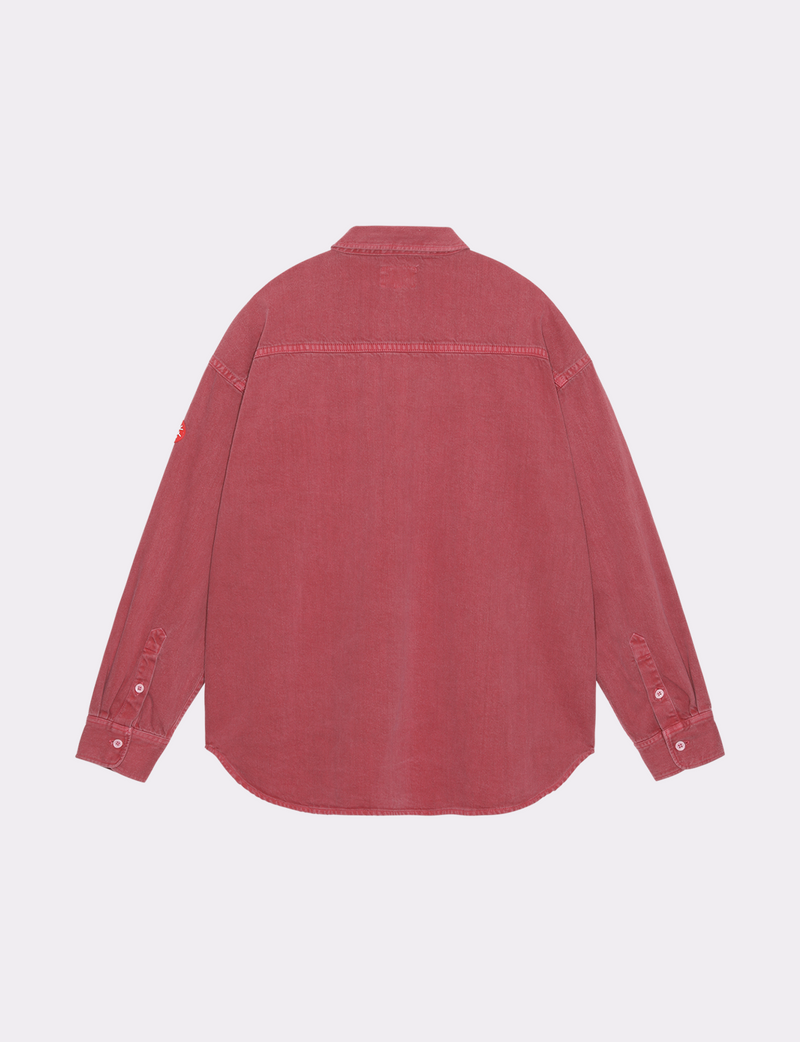 OVERDYE COLOUR DENIM BIG SHIRT