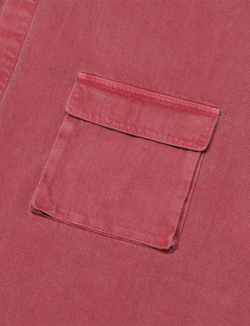 OVERDYE COLOUR DENIM BIG SHIRT
