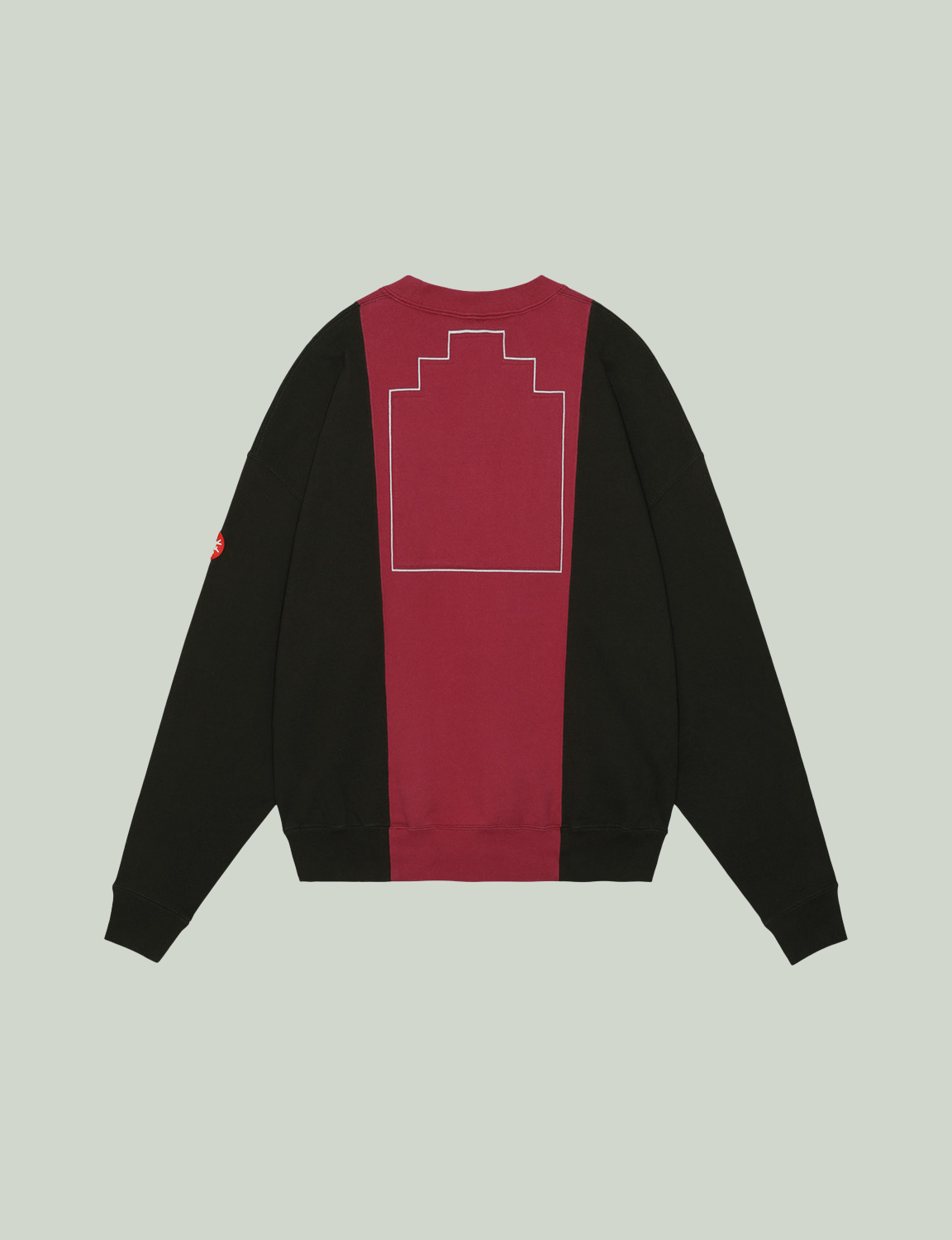 PANELED TWO TONE CREW NECK