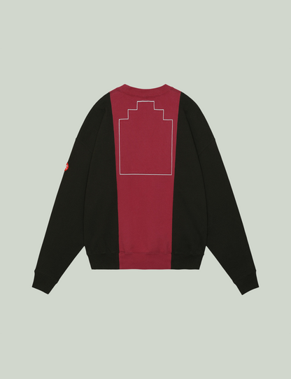 PANELED TWO TONE CREW NECK