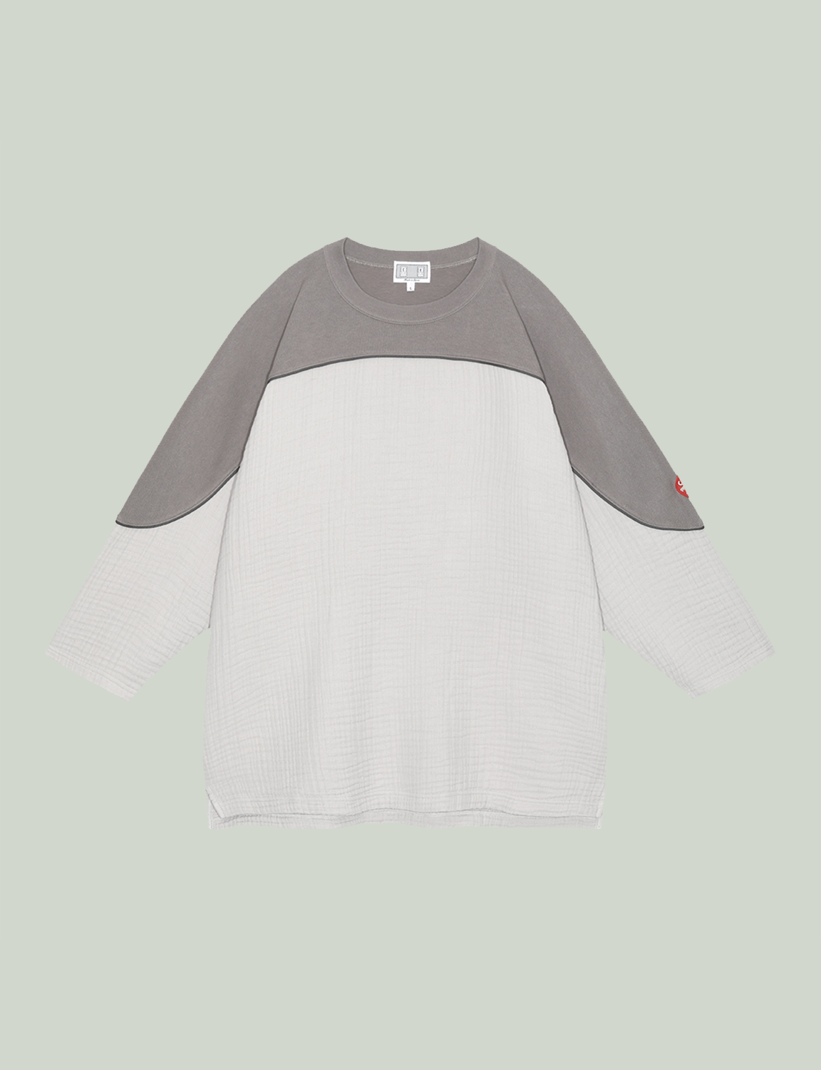 GAUZE FB CREW NECK