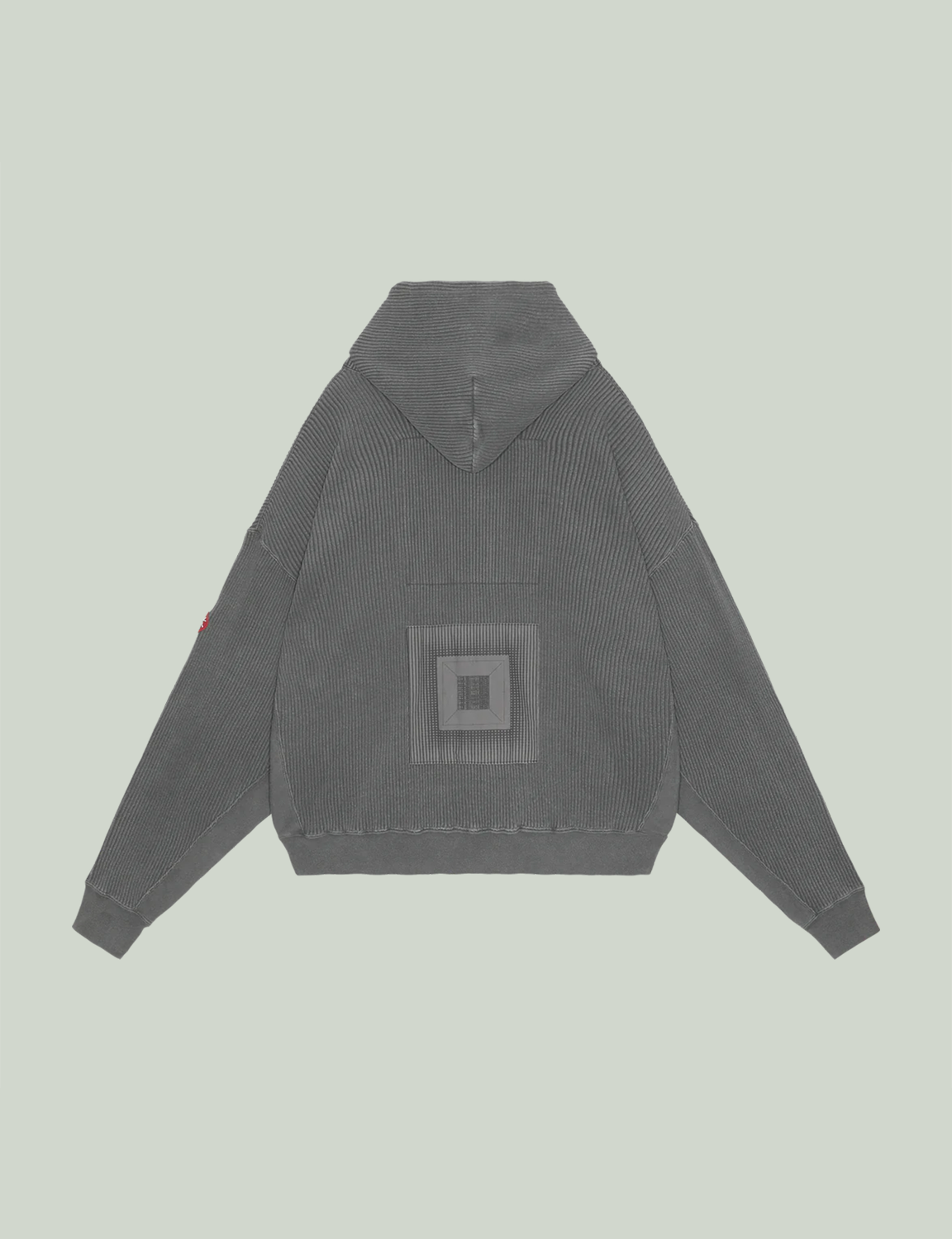 OVERDYE WIDE RIB CUT ZIP HOODY