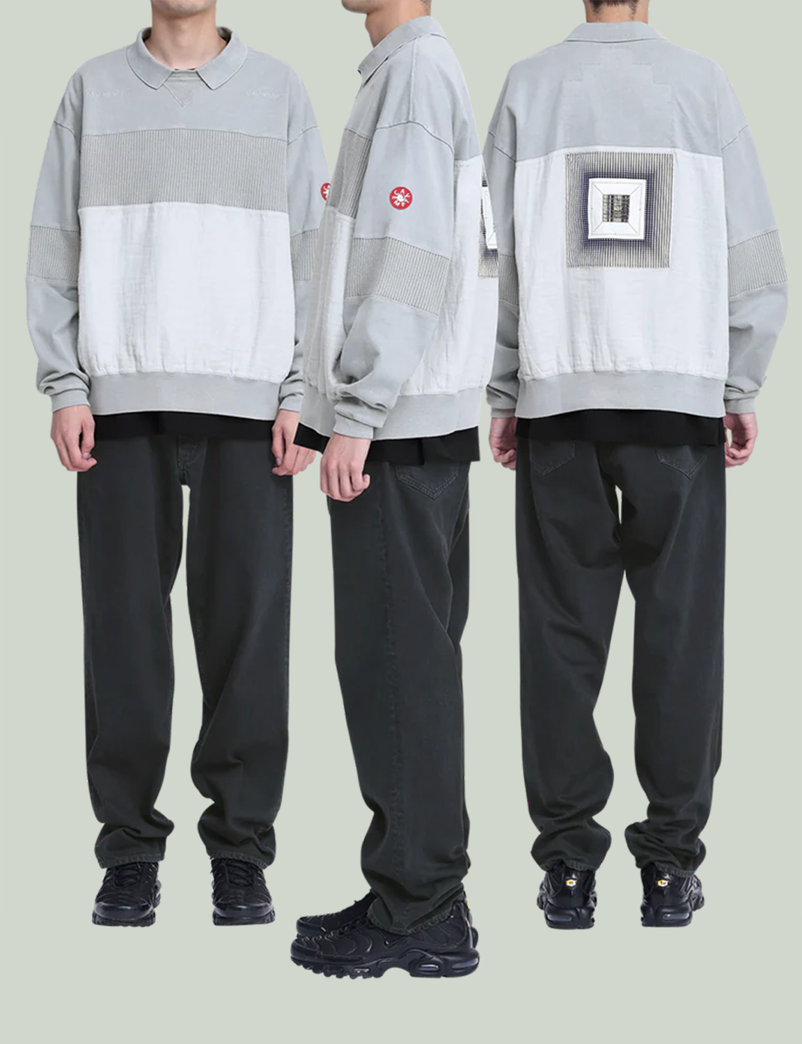 OVERDYE COLLARED LIGHT CREW NECK