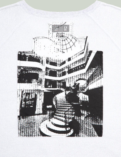 HALF PANEL RIB CREW NECK