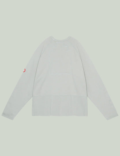 HALF PANEL RIB CREW NECK