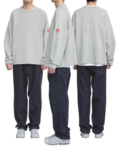 HALF PANEL RIB CREW NECK