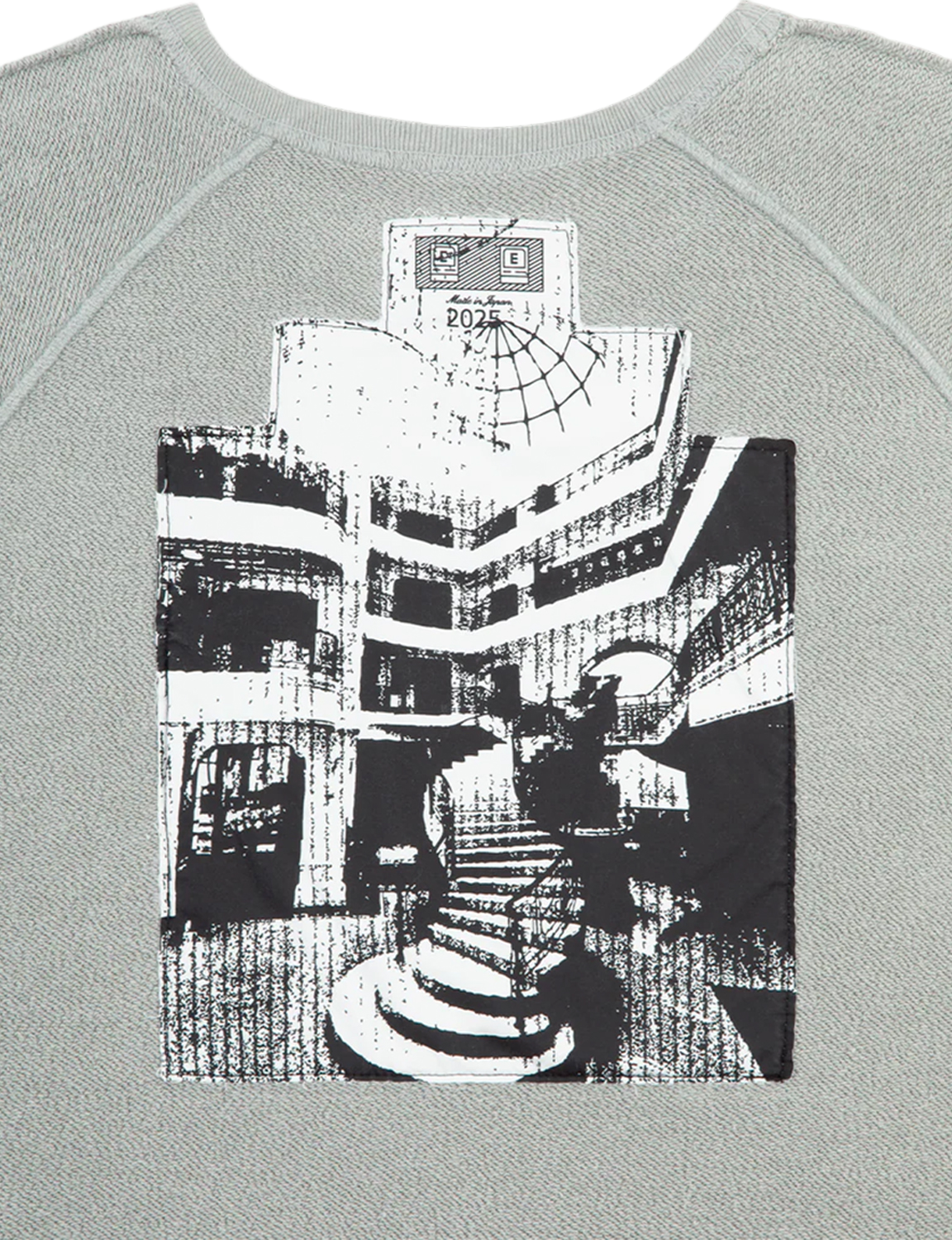 HALF PANEL RIB CREW NECK