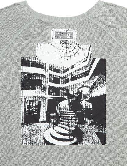 HALF PANEL RIB CREW NECK