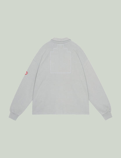 DBL KNIT COLLARED ZIP UP