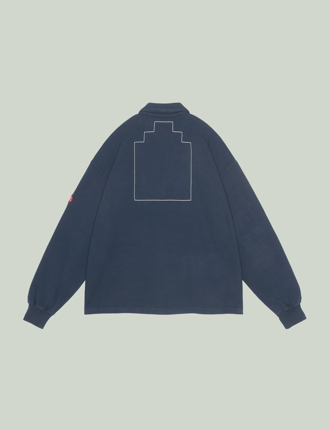 DBL KNIT COLLARED ZIP UP