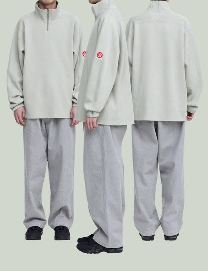 DBL KNIT HALF ZIP LONG SLEEVE