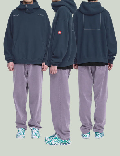 NECK SNAP DBL KNIT HOODY