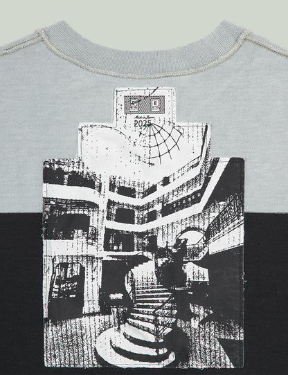 OVERDYE STRIPE SHORT SLEEVE CREW NECK