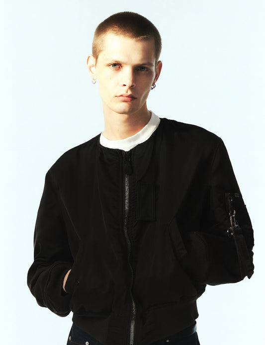 NO COLLOR MILITARY AIR ONE JACKET 2
