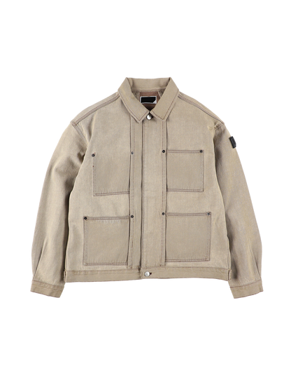 DENIM RIVET CHORE JACKET