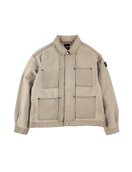 DENIM RIVET CHORE JACKET