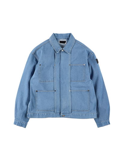 DENIM RIVET CHORE JACKET