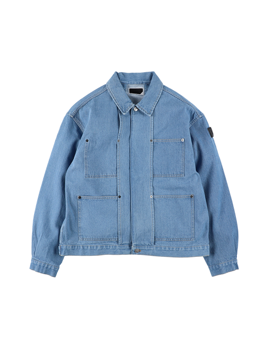 DENIM RIVET CHORE JACKET