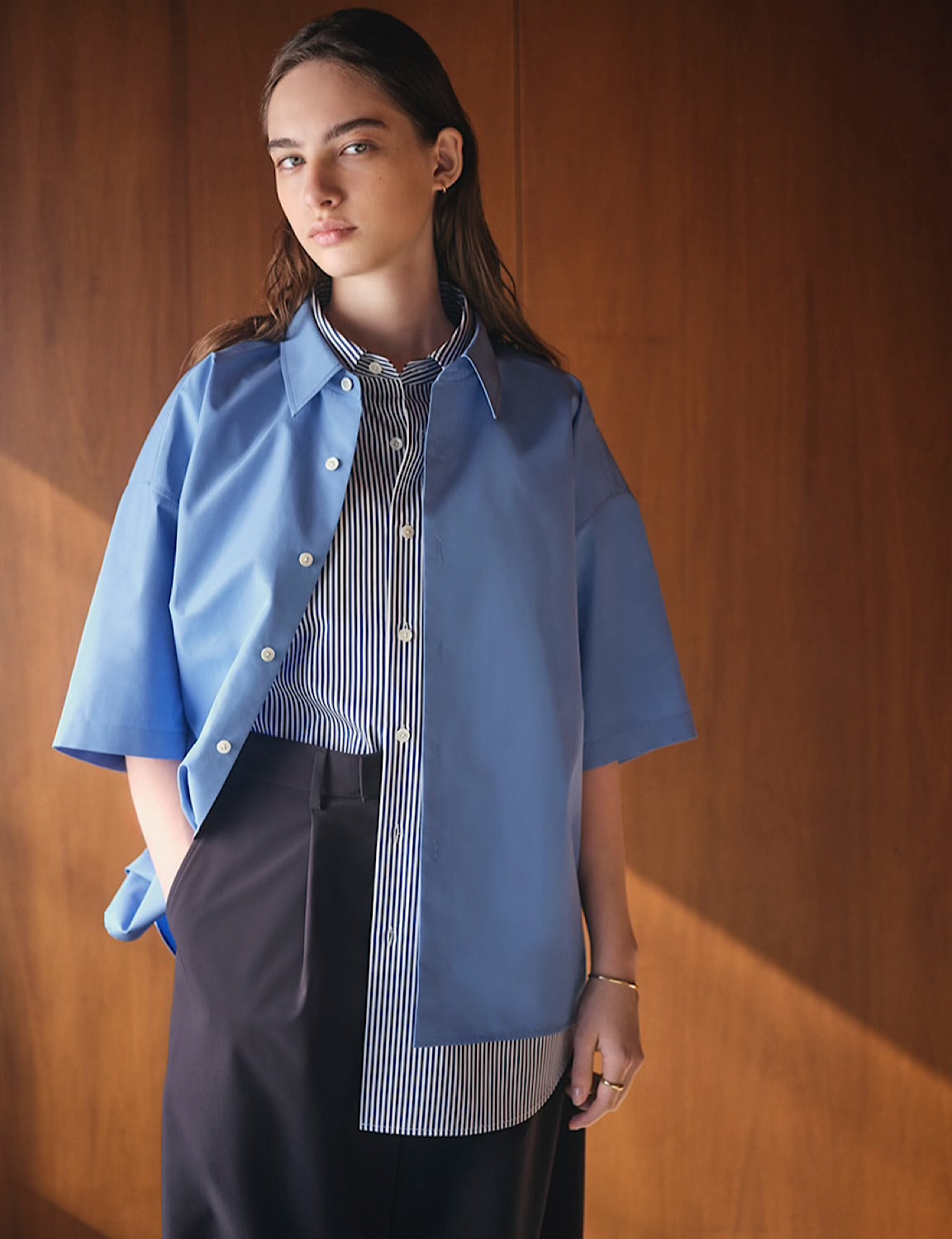 DOUBLE FRONT OVERSIZED S/S SHIRT