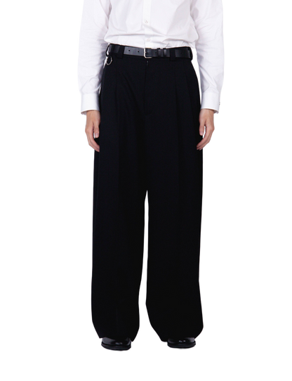 Extra Volumed Tapered Pants / black