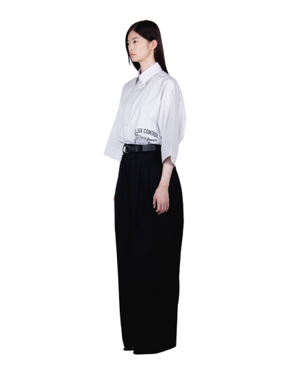 Extra Volumed Tapered Pants / black