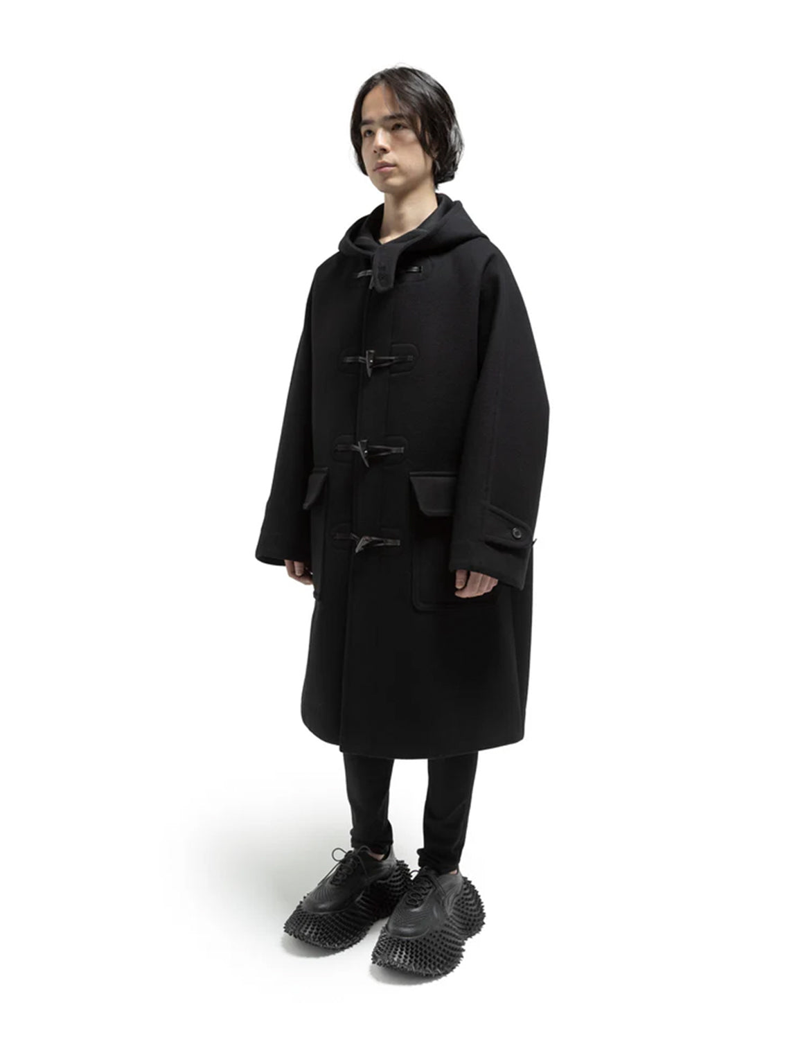 Vintage Modern Duffle Coat - Black