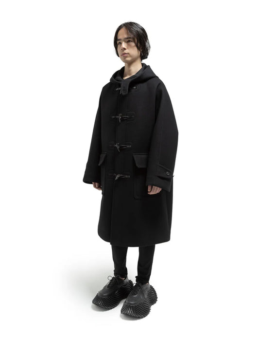 Vintage Modern Duffle Coat - Black