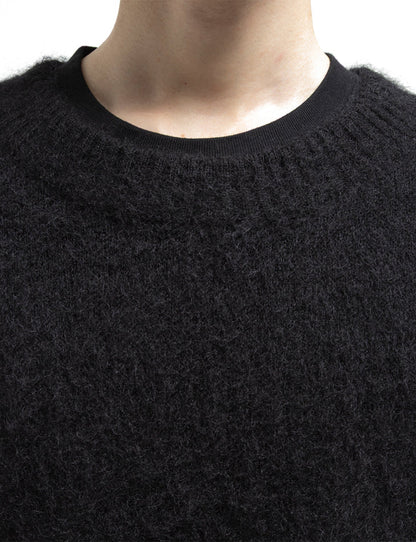 Deformed mohair knit - Black