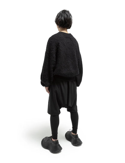 Deformed mohair knit - Black