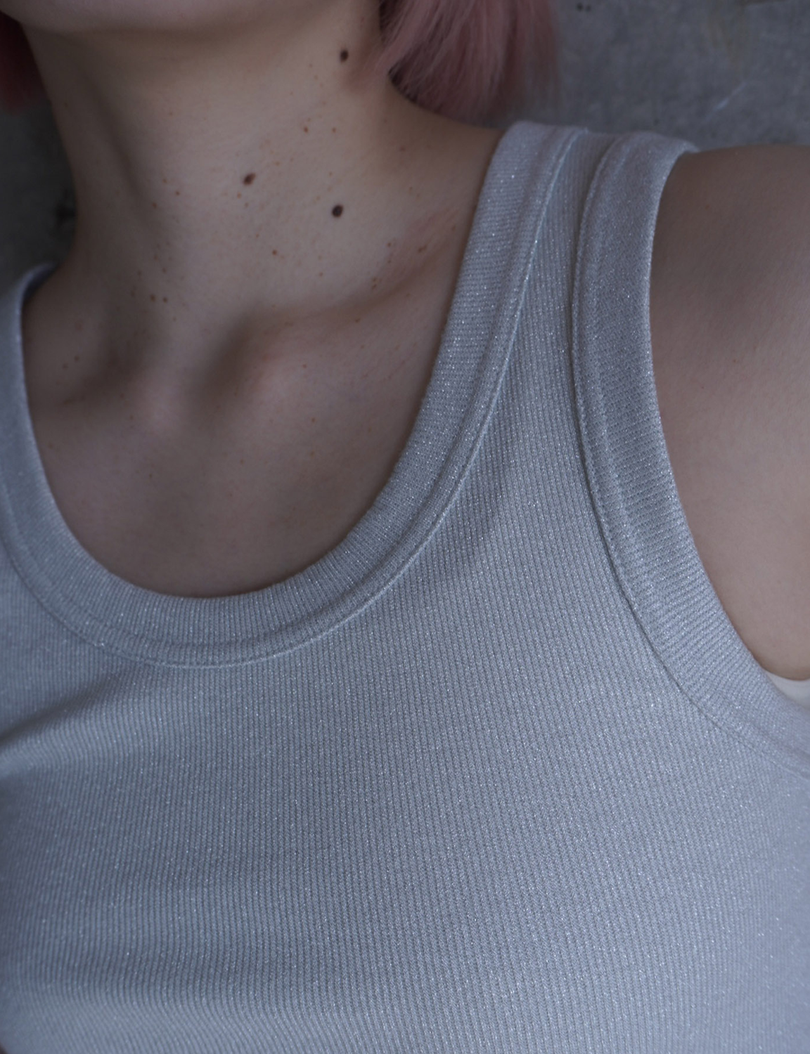 GLITTER RIB TANK TOP