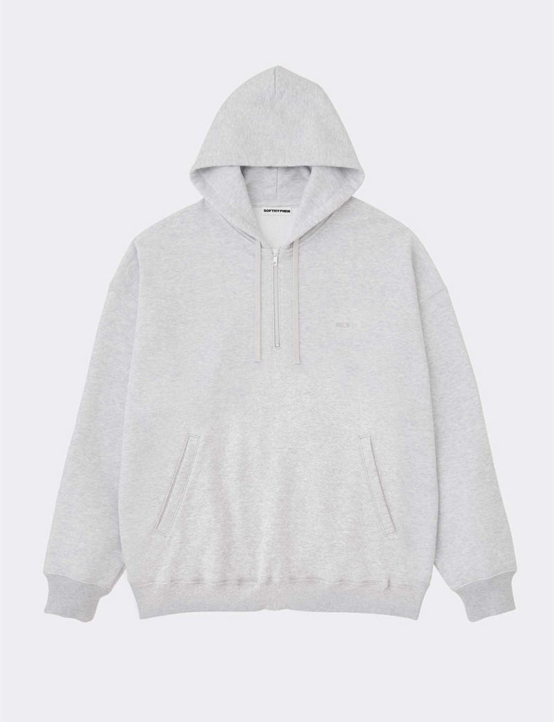 SOFTHYPHEN - SOHY HALF ZIP UP HOODIE - LGRY