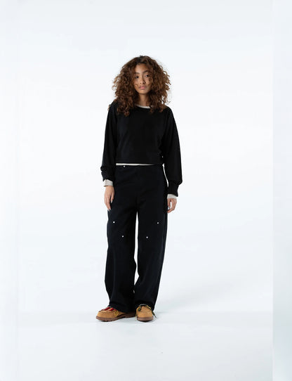 REVERSIBLE DENIM PANTS (BLACK)
