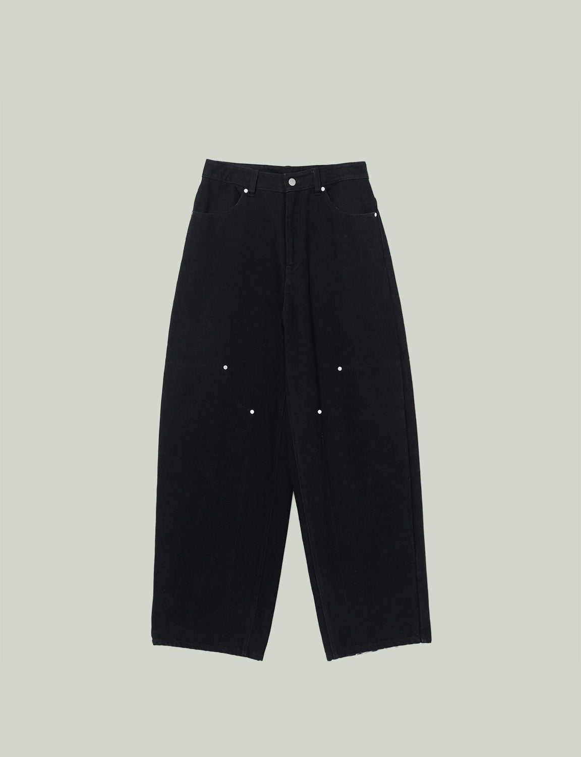 REVERSIBLE DENIM PANTS (BLACK)