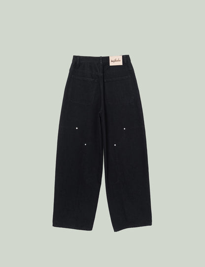 REVERSIBLE DENIM PANTS (BLACK)