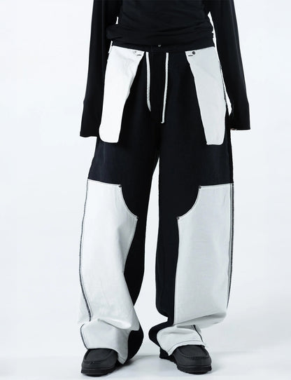 REVERSIBLE DENIM PANTS (BLACK)
